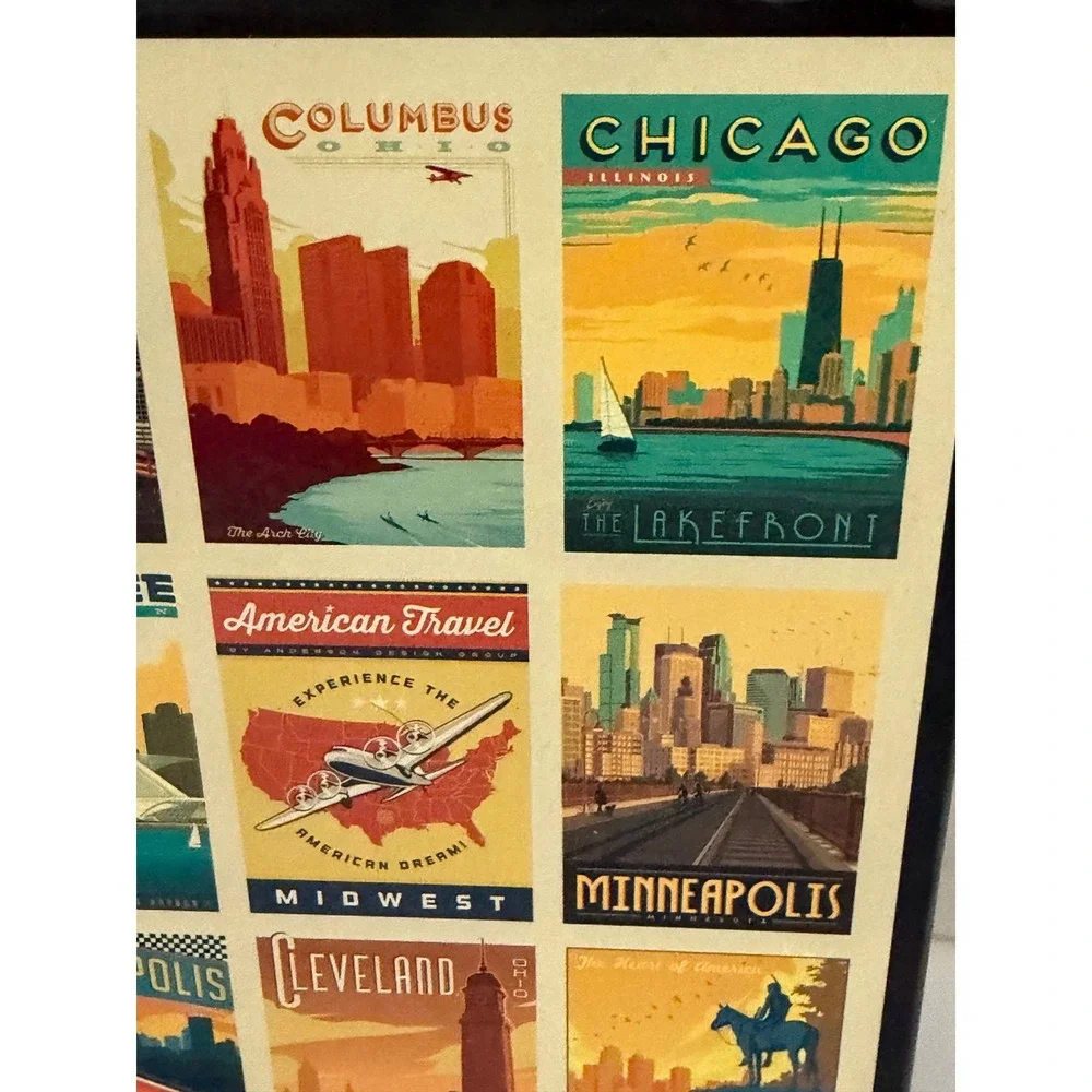 Americanflat American Travel Midwest 500 Piece Puzzle Anderson Design Group Art